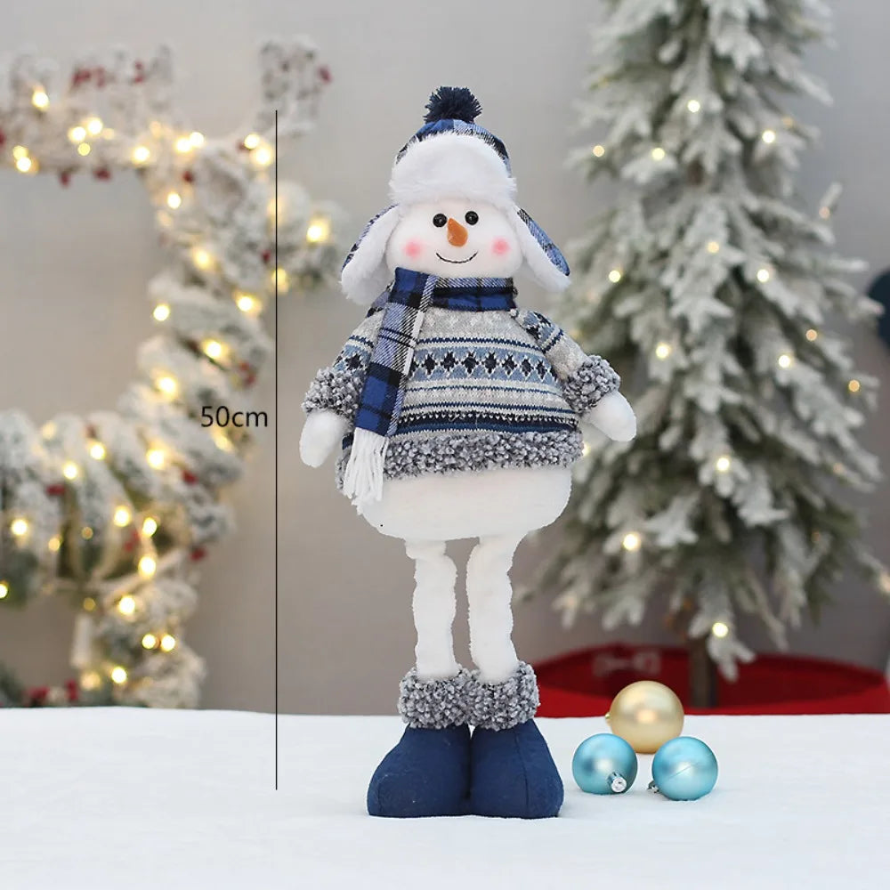 50cm Plush Snowman Doll – Soft Christmas Decor & Kids Gift