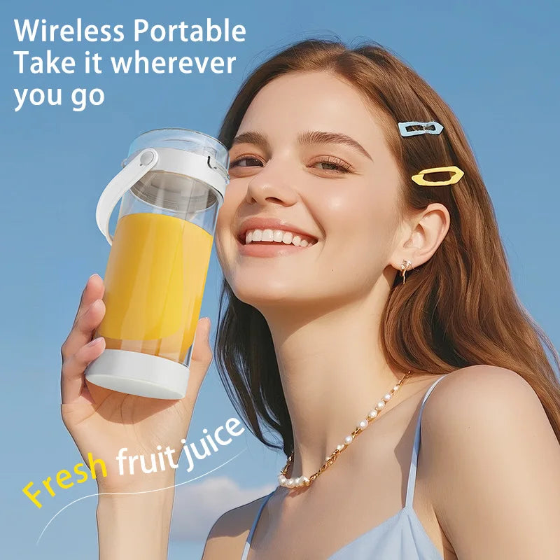 Portable USB Rechargeable Wireless Juicer Blender Cup 600ml