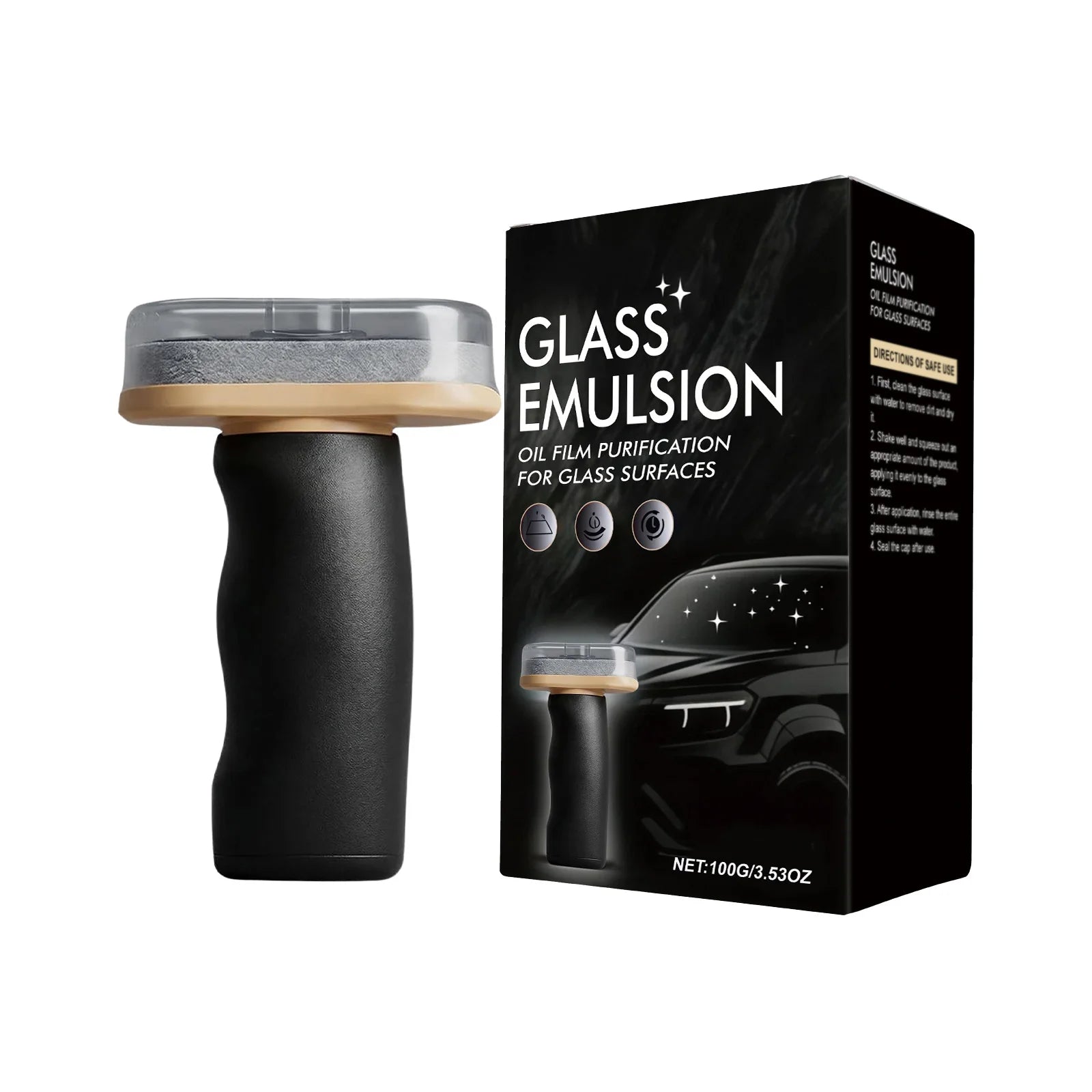 Handheld Glass Emulsion Oil Film Purification for Glass Surfaces Improve Clarity Windows Rearview Mirror Auto Glass Cleaning Oasis Select 100g