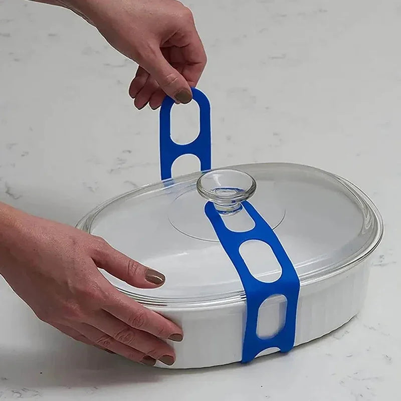 54cm Reusable Lid Strap Silicone Elastic Band Universal Pot Lid Holder for Lunch Box Strap Elastic Band Outdoor Tableware Tool Oasis Select
