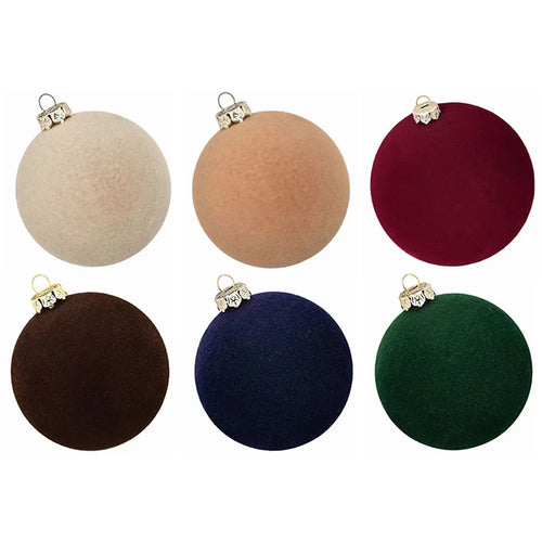 12Pcs Velvet Christmas Ball Ornaments 6cm Christmas Balls Xmas Tree Decorations For Home Decor Xmas Party Navidad 2025 Oasis Select