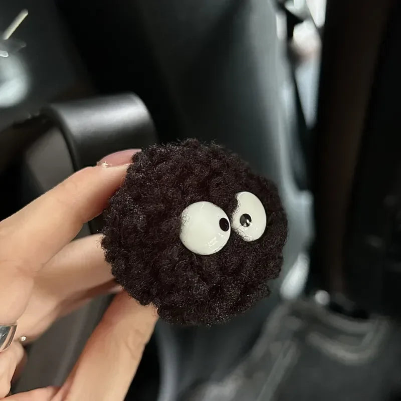 Cute Little Coal Ball Car Seat Back Hook Storage Car Headrest Organizer Food Bag Handbag Car Decoration Clothes Hanger Oasis Select