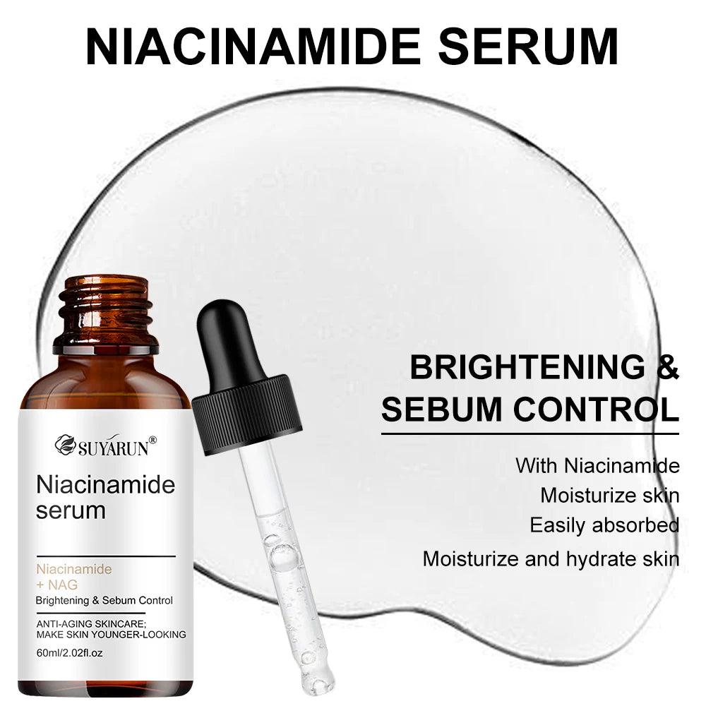 SUYARUN Niacinamide Serum 2% Formula - Moisturizing & Hydrating Facial Care, Brightening & Anti-Aging, For All Skin Types. Oasis Select