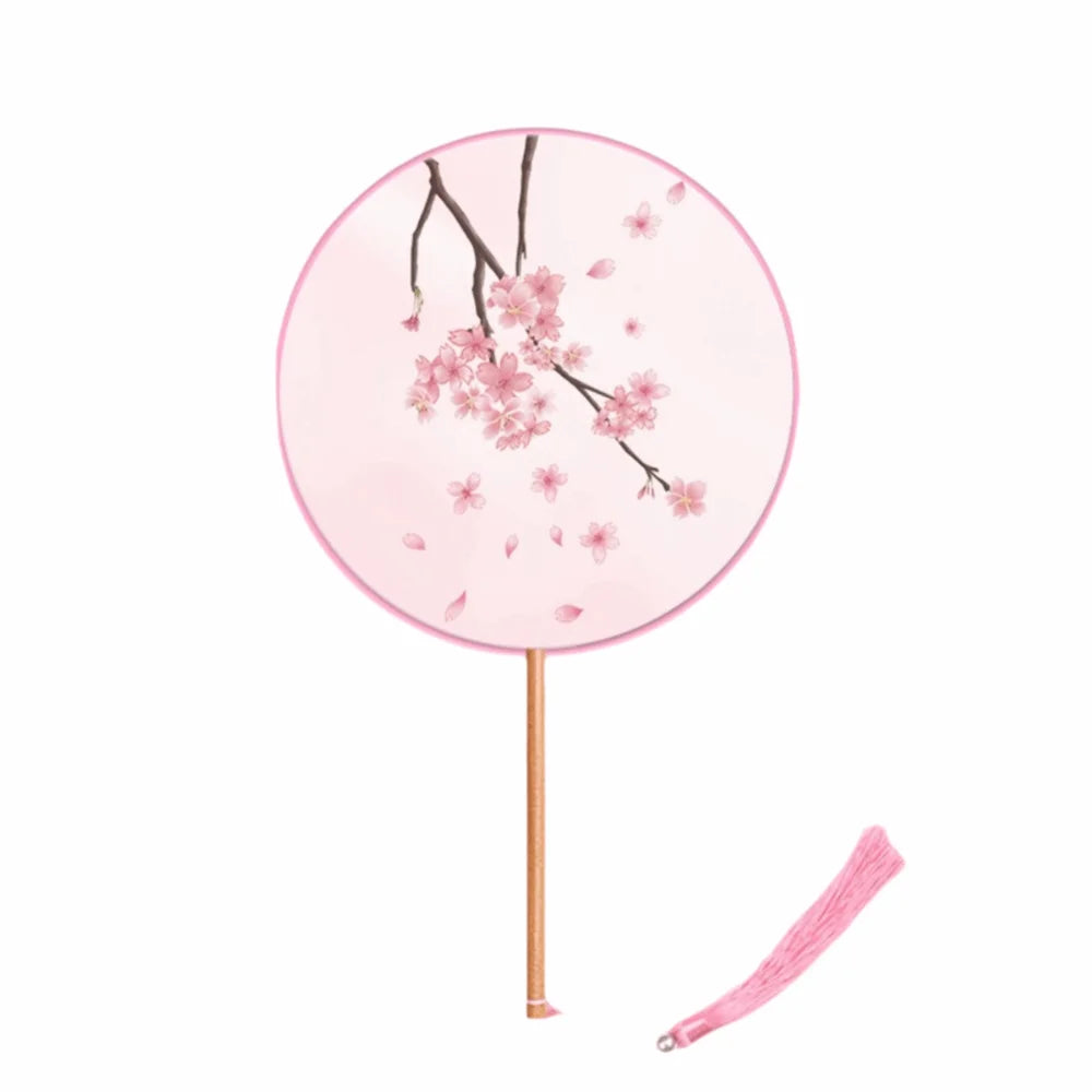 Silk Round Hand Fan – Vintage Chinese Ink Painting Design