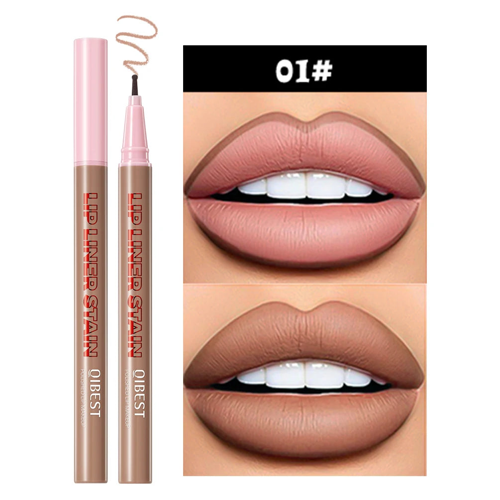 QiBest Matte Liquid Lip Liner Pen – Waterproof, Long-Lasting