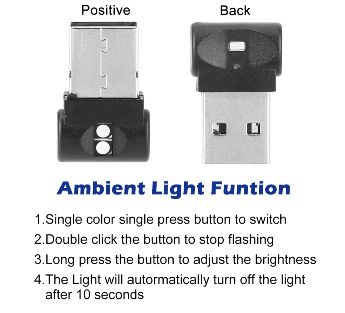 Mini USB LED Car Light Auto Interior Atmosphere Light Emergency Lighting Light rgb Auto Colorful Decorative Lamp Car Accessory Oasis Select
