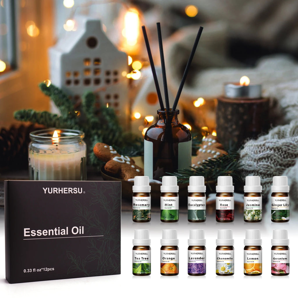 Rose & Ylang Ylang Essential Oil Set – Diffuser & Massage
