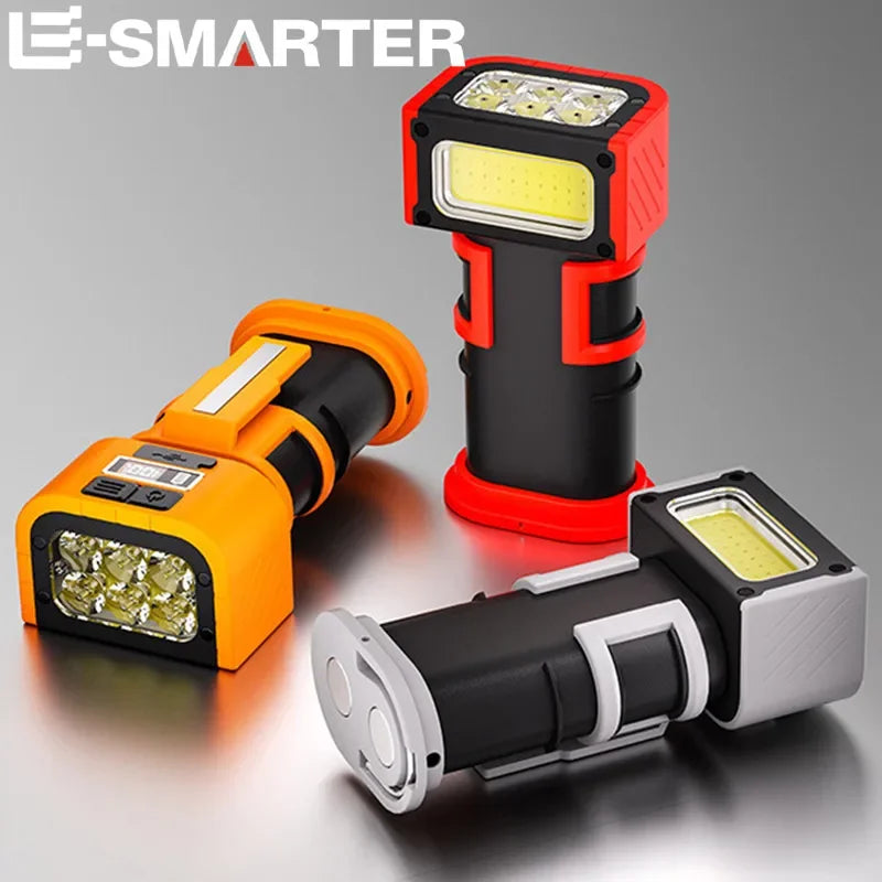 Mini LED COB Rotating Adjustable Work Light with Magnetic Base Portable Charging Flashlight Multifunctional Illumination Tool Oasis Select