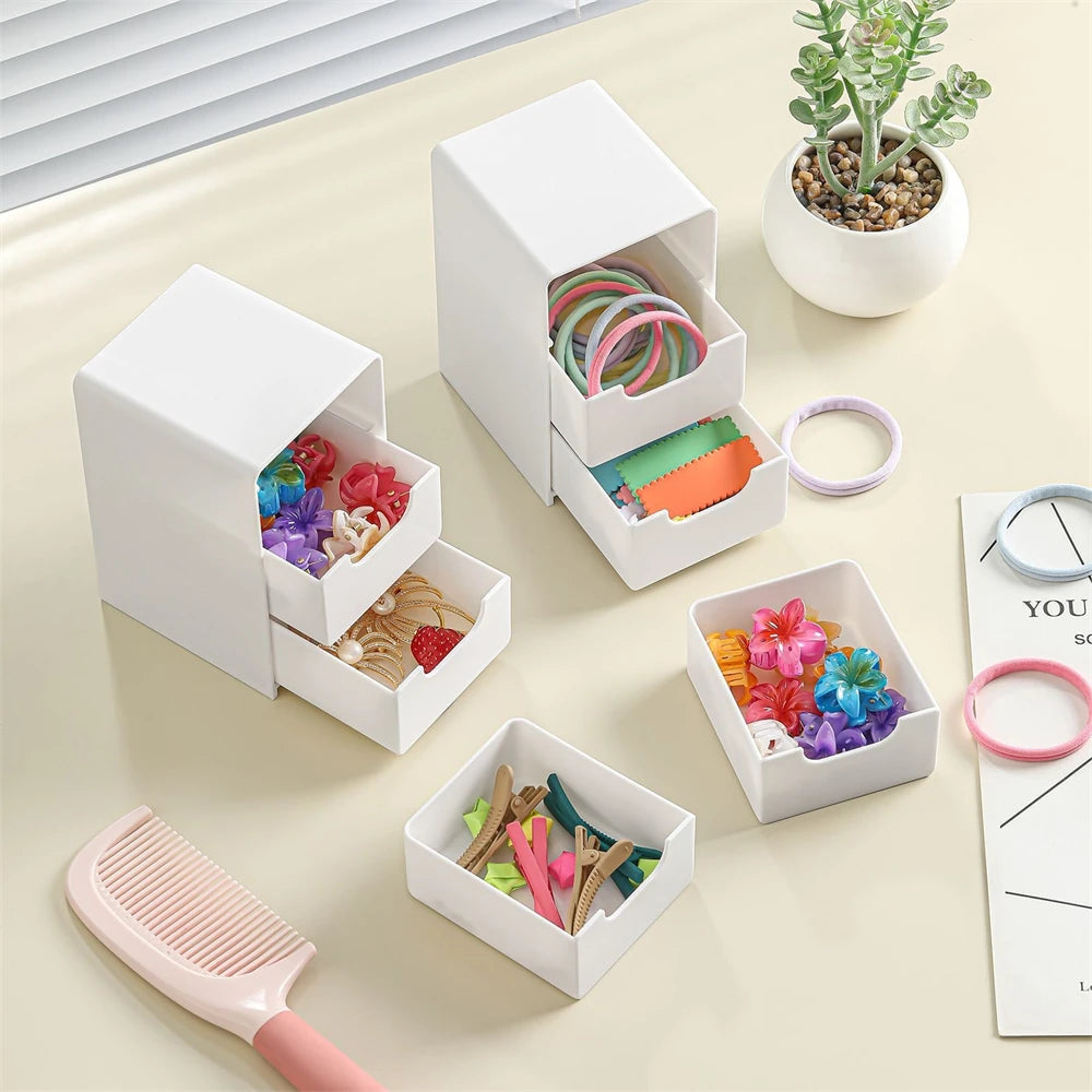 Mini 3-Tier Drawer Organizer for Desk, Jewelry & Cosmetics