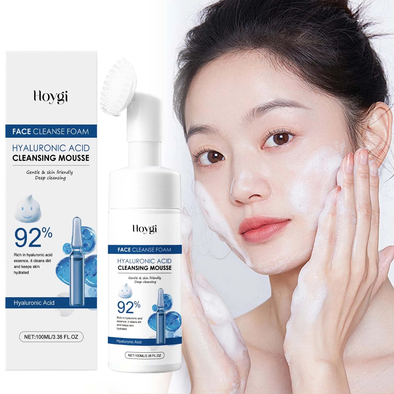 Hoygi Hyaluronic Acid Cleansing Foam – Oil Control Face Wash Facial Cleanser Oasis Select