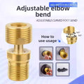 Copper Angled Curved Foot Lengthened Thickened Eccentric Screw Corner Wall Mounted Angle Adjustment Shower Faucet Adapter Oasis Select 2 pcs
