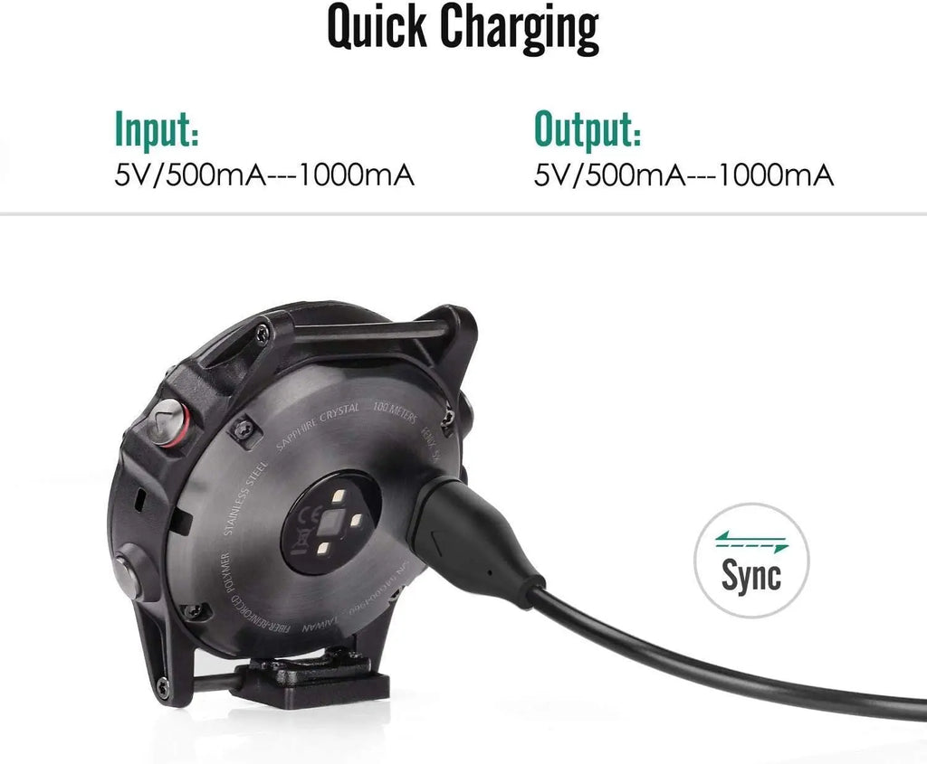 USB Charger for Garmin Vivosmart 5 & Vivomove 3/3S Sport Smartwatch Charger Cable Oasis Select