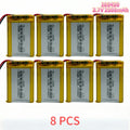 Hotsale 103450 3.7V 2500mAh Polymer Lithium Rechargeable Battery jst PH 2.0mm 2pin plug for Camera GPS navigator MP5 Headset Oasis Select 8 PCS