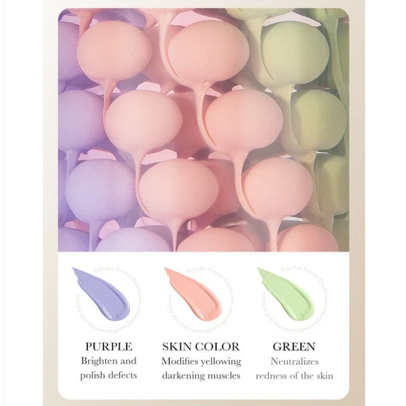 Three-color Repair And Isolation Cream Protective Primer Before Makeup Moisturizing Isolation Milk 40g Oasis Select