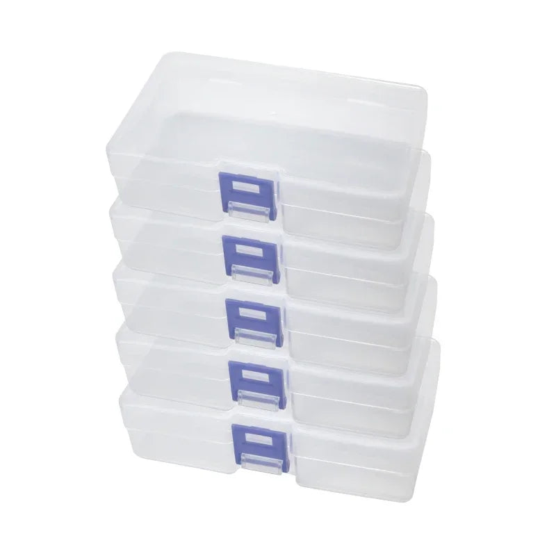 5 transparent plastic storage boxes can accommodate small items, small toys, decorations, small cards, sorted storage, not messy Oasis Select