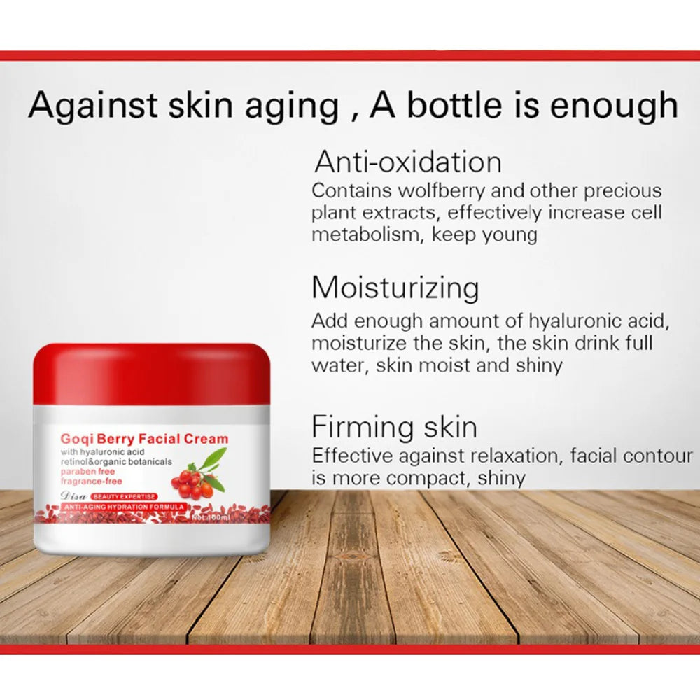 Wolfberry Goji Face Cream – Hyaluronic Acid Anti-Aging Moisturizer Anti-Aging Face Cream Oasis Select