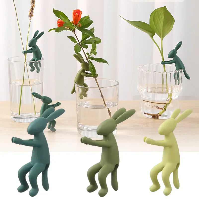 Plant Cutting Holder for Sprouts Stems and Shoots Plant Propagation Buddy Rabbit Shaped Plant Stem Support for Vase Plants Oasis Select