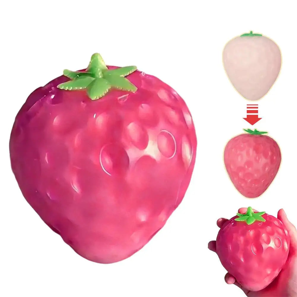 Color-Changing Stress Squeeze Toy – Strawberry & Mango Ball Stress Relief Squeeze Toy Oasis Select
