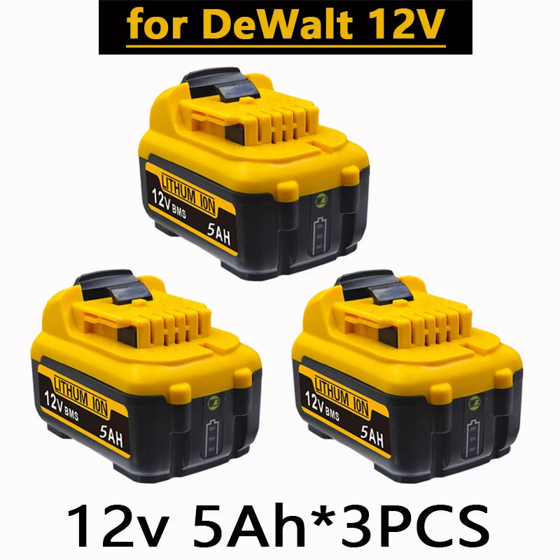 1For DeWalt 12V MAX 2.0Ah 3.0Ah 5.0Ah 6.0Ah Battery DCB124 DCB125 DCB122 Rechargeable Tool Pack. Oasis Select 12V 5.0AH X3