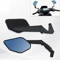 Motorcycle and Electric Bike Folding Universal Adjustable Aluminum Alloy Rearview Mirror with Wind Deflector Oasis Select B