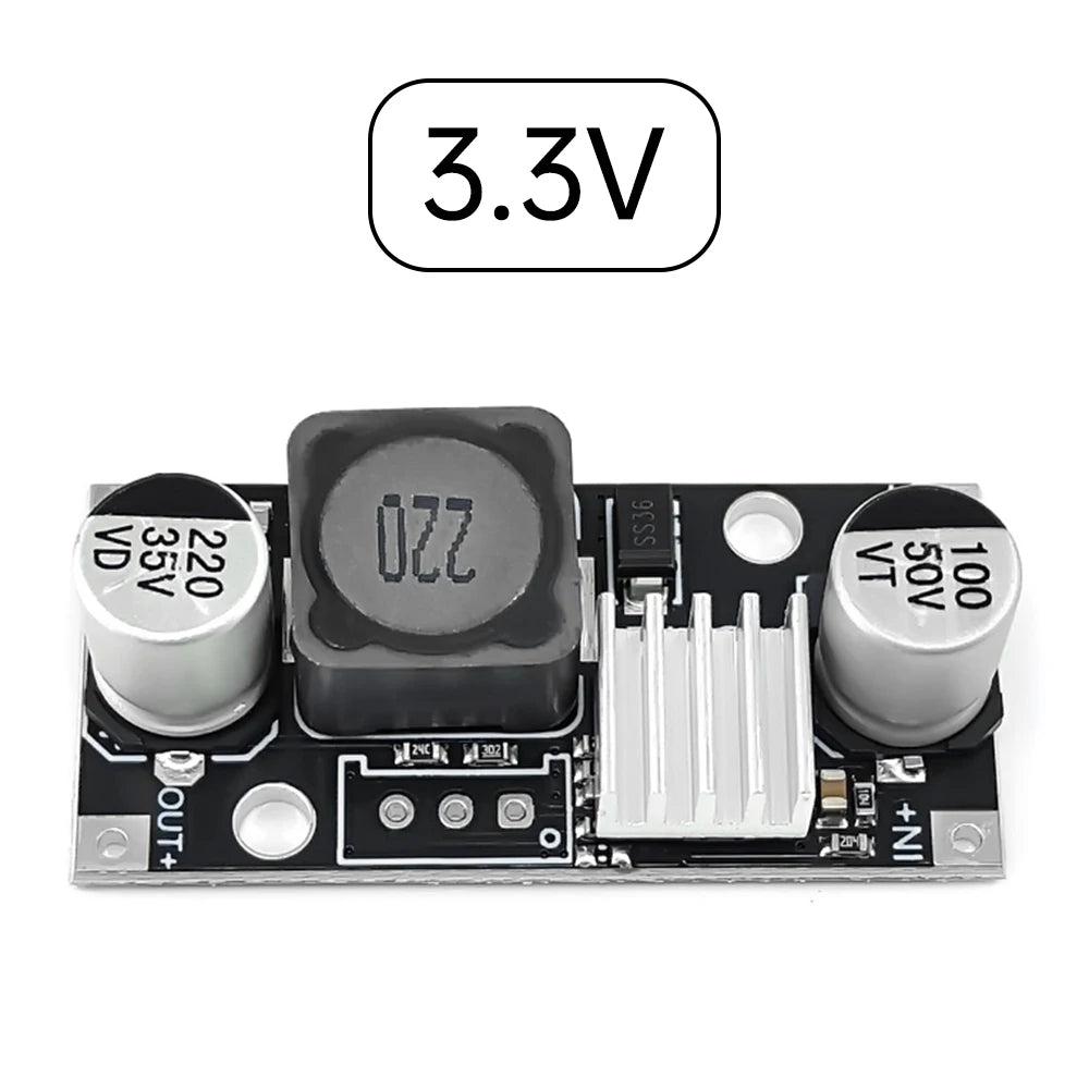 DC6-40V to 3.3V/5V/9V/12V/24V DC-DC Buck Converter Adjustable Step Down Power Supply Module Stabilized Power Supply Module 3A Oasis Select 3.3V
