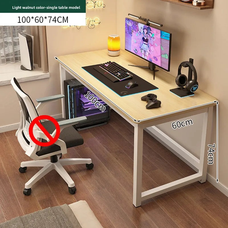 Computer desk Desktop study desk Long workbench E-sports table and chair desk Oasis Select Light walnut-100cm