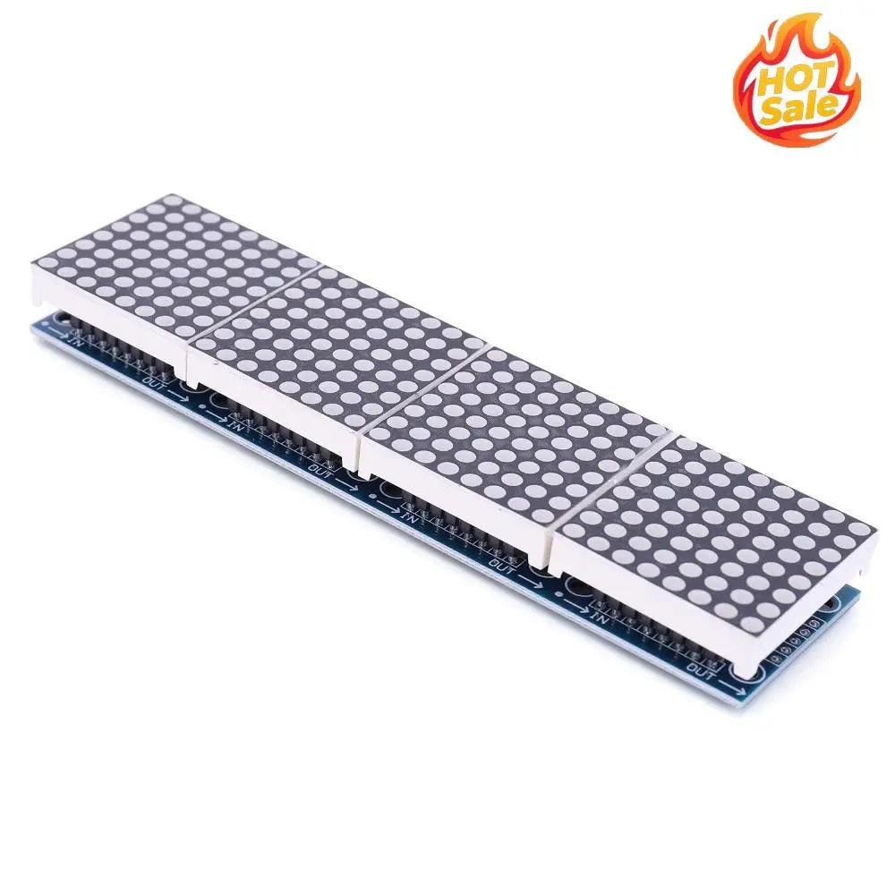 4 IN 1 Display Dot Matrix Module with 5Pin Wire MAX7219 Control Single Chip Microcomputer Module 32x8 Dot Matrix DIY Kit Oasis Select