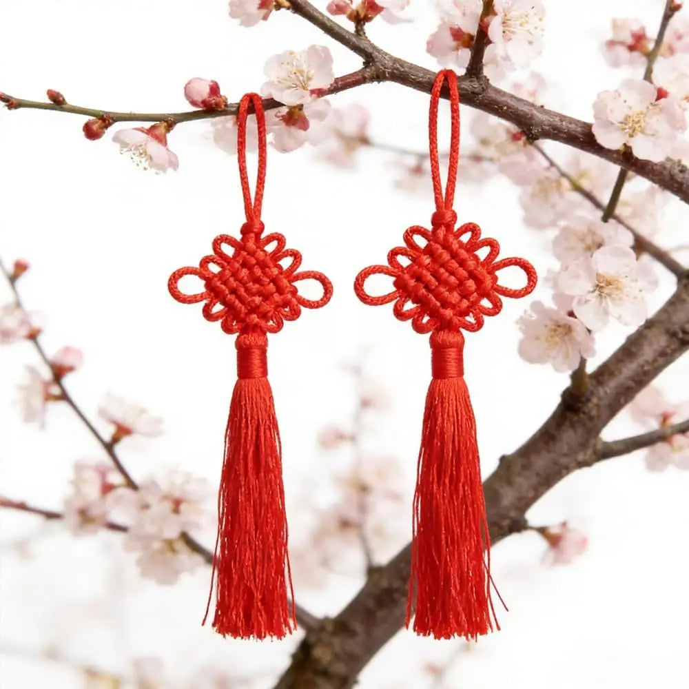 Chinese Knot Wall Hanging Tassel Lucky Feng Shui Door Decor Braided Classic Ornament Asian Home Decor Living Room Festival Gift Oasis Select