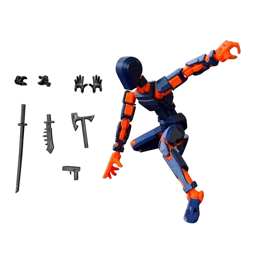 Titan 13 With Wings Figure Toys Lucky T13 Joint Movable Action Figuras 3D Printed Multi-Articular Robot Toys For Kids Gifts 13cm Oasis Select Royal Blue One Size