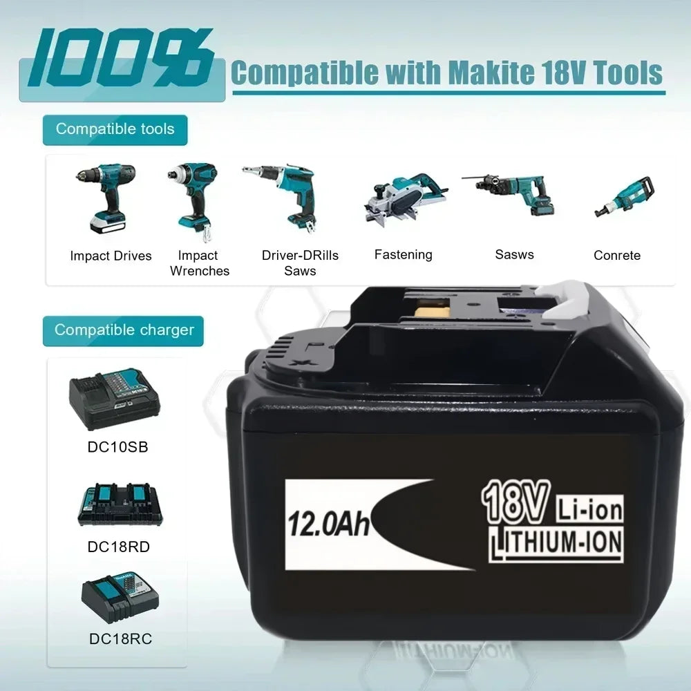 18V 12.0Ah battery for replacement Makita LXT BL1860B BL1860 BL1850 lithium-ion power tool battery Original 100NEW Oasis Select