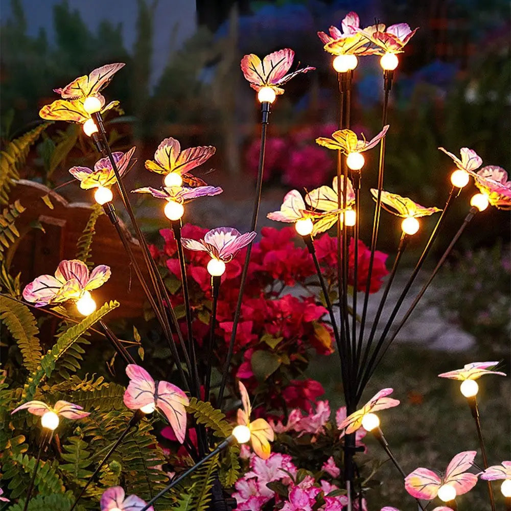 Butterfly Solar Garden Lights – 6/9 Head, 8 Modes, Waterproof