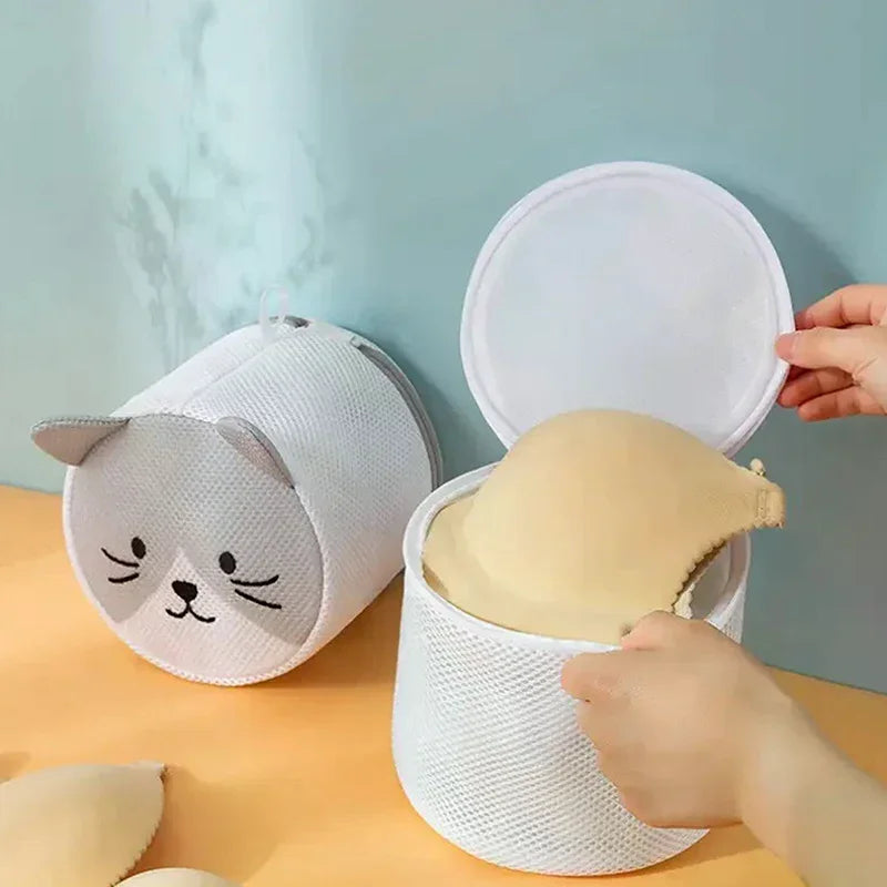 Cute Rabbit Anti-Deformation Laundry Bag Mesh Washing Pouch for Bras Underwear Lingerie Machine-Wash Special Home Travel Use Oasis Select