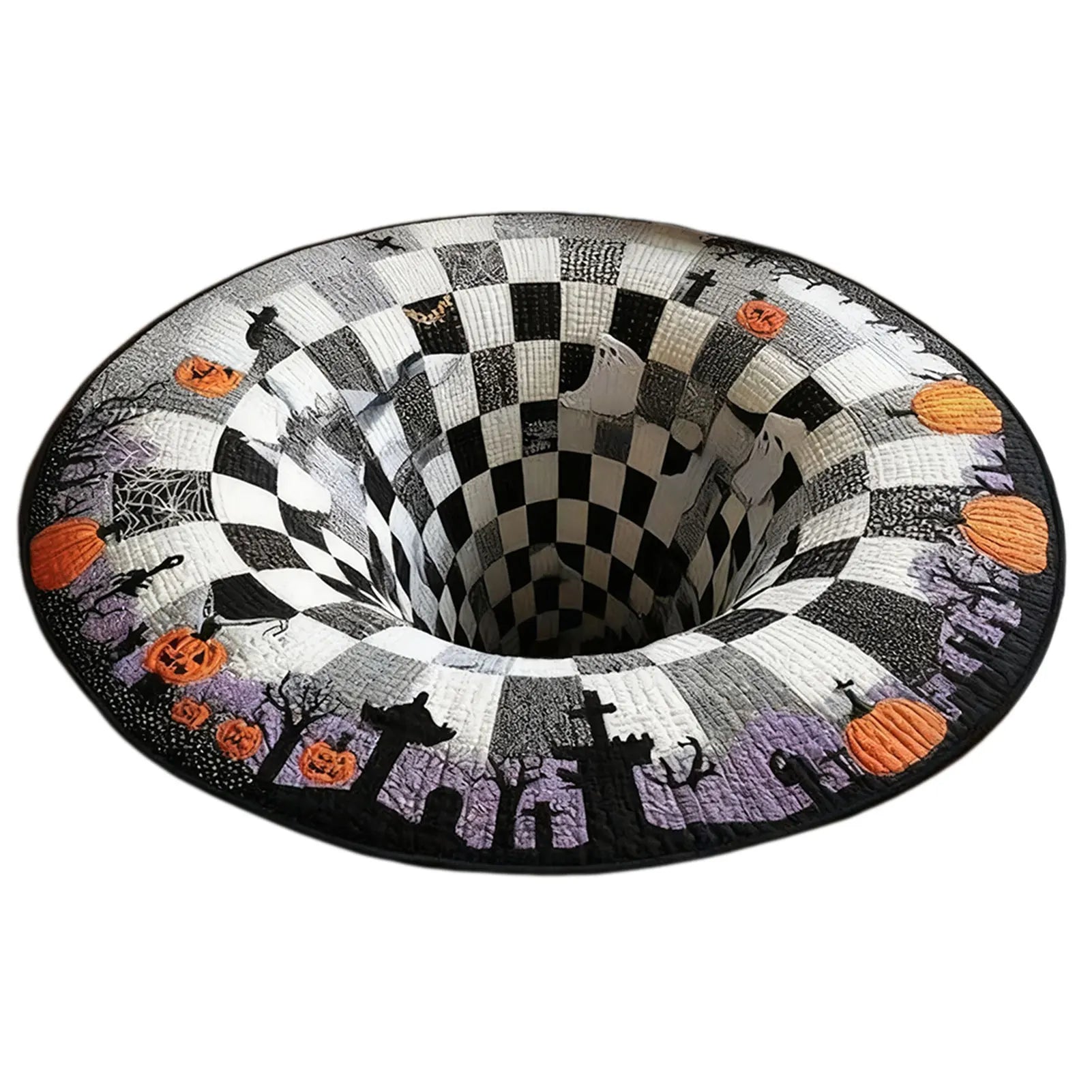 Halloween Optical Illusion Vortex Rug | Non-Slip Door Mat