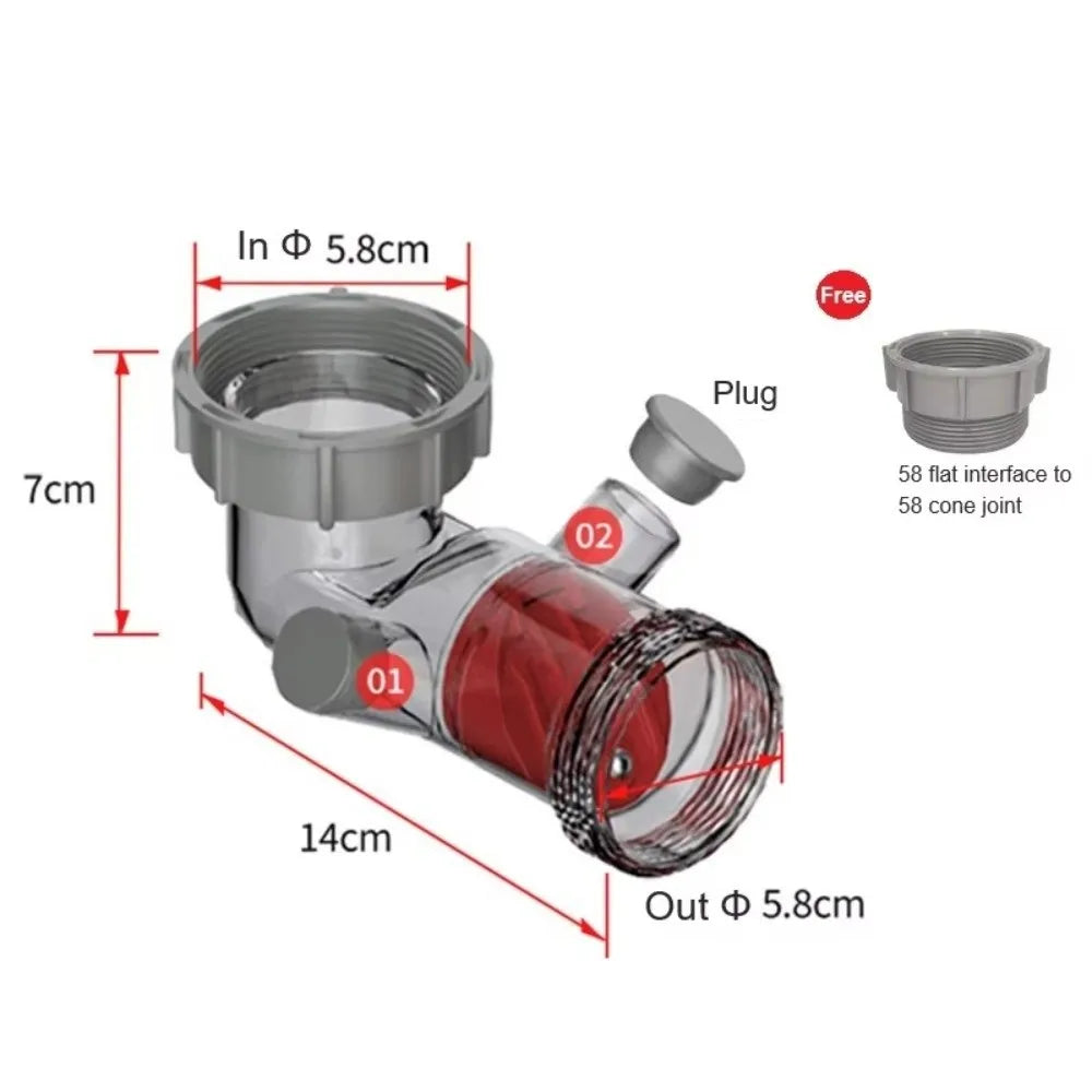 plastic Wash Basin Drainage Pipe Kit Curved Tube Anti-Blocking Drain Pipe Joint Fast Connection Odor Proof Oasis Select 2