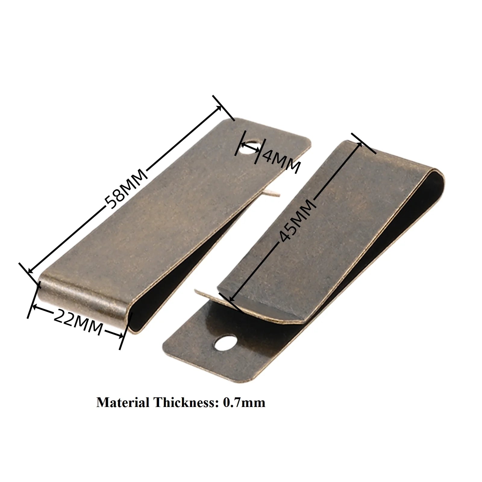 2-Pack Antique Bronze Iron Spring Buckle Sheath Clips DIY