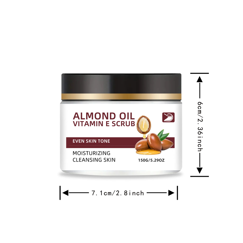 Ottilavie ALMOND OIL VITAMIN E SCRUB – Exfoliating Body Scrub for Smooth & Nourished Skin – For Dry, Dull Skin – Daily Maintenan Oasis Select 150g