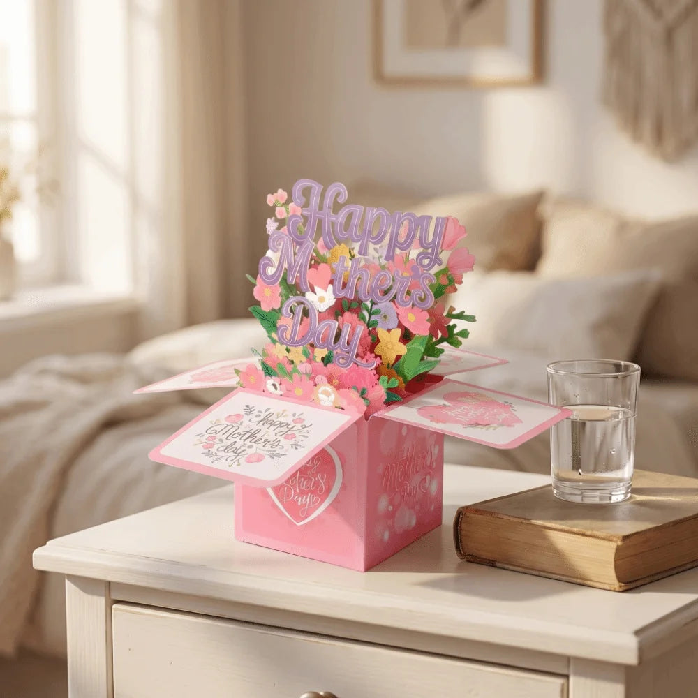 Sweet Floral Mother's Day Card | Cardstock Gratitude Postcard