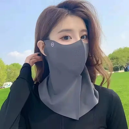 1-10PCS 3D Ice Silk Sun Face Mask Women UV Protection Cooling Breathable Dustproof Balaclava for Outdoor Sports Cycling Oasis Select