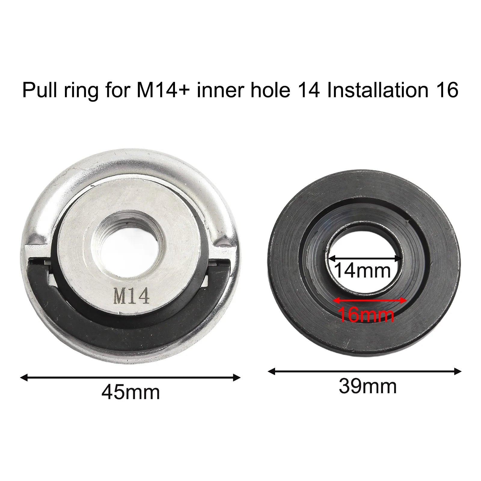 For M14 Quick Release Self-Locking Grinder Pressing Plate Angle Grinder Flange Nut Power Chuck Set Replacement Clamping Tool Oasis Select