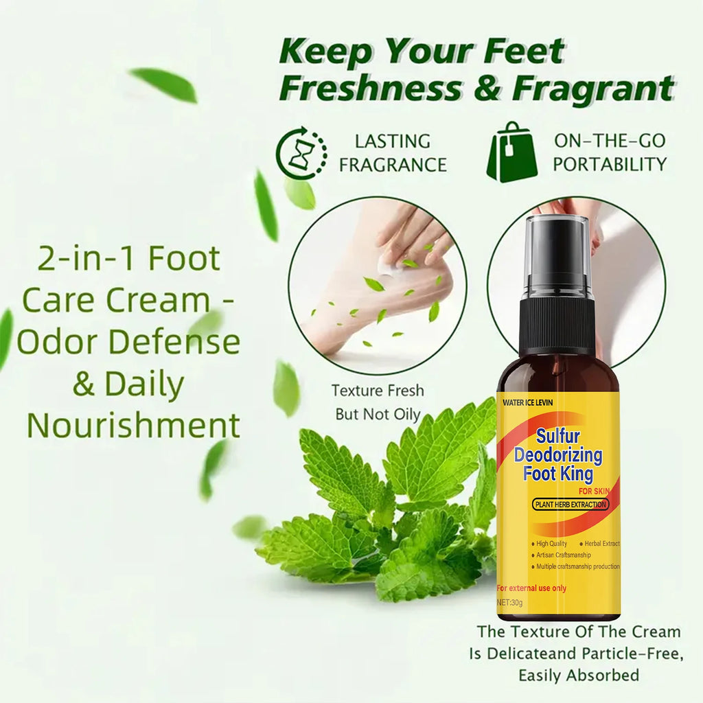 Sulfur Herbal Foot Spray – Odor Control & Moisturizing Foot Deodorant Spray Oasis Select