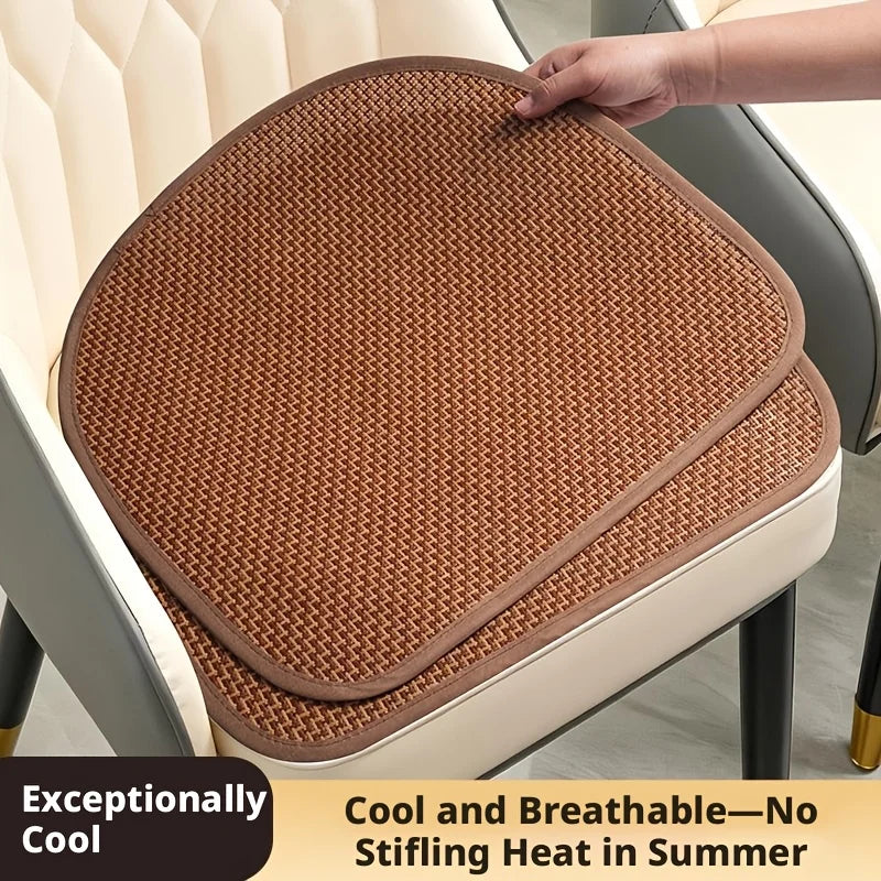 Ice Rattan Breathable Cool Cushion, Non-slip Sweat Resistant Chair Mat, Universal Summer Cooling Seat Pad for Home Office Car Oasis Select