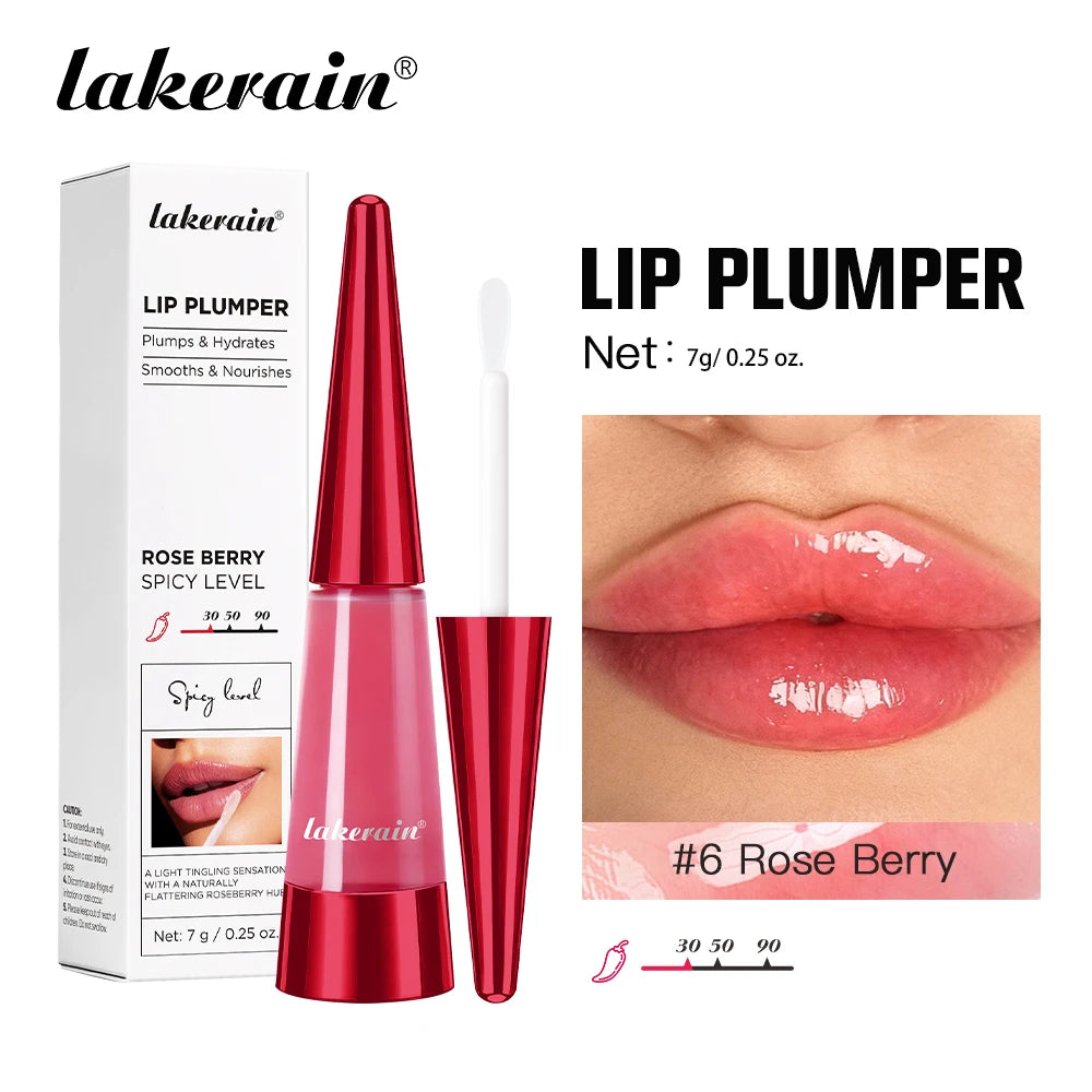 Lip Plumper Reduce Lip Wrinkles Natural Lip Enhancement Effect Long-lasting Moisturizing High-Shine Gloss Finish Lip Plumper Oasis Select Rose Berry