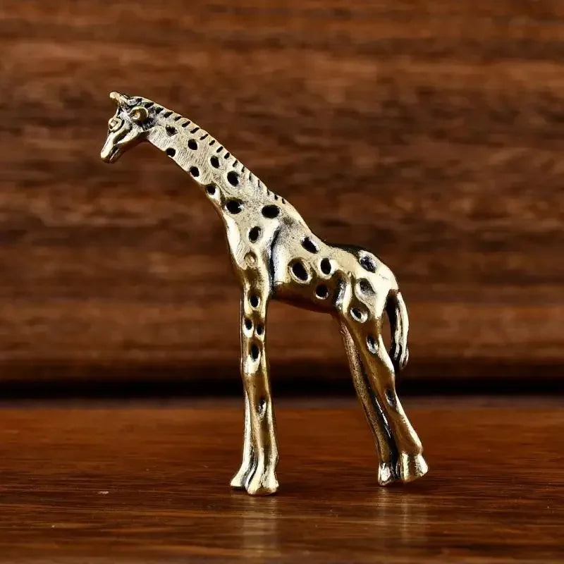 Vintage Brass Giraffe Ornament Office Desk Desktop Decoration Tea Pet Miniature Statue Home Decor Oasis Select Default Title