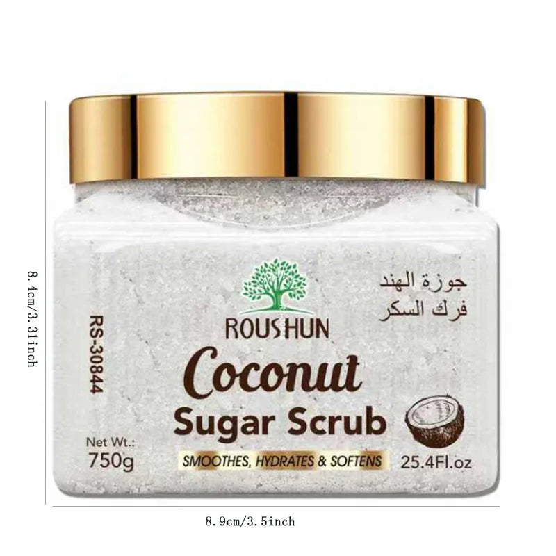 ROUSHUN Coconut Sugar Body Scrub | Large Family Pack
