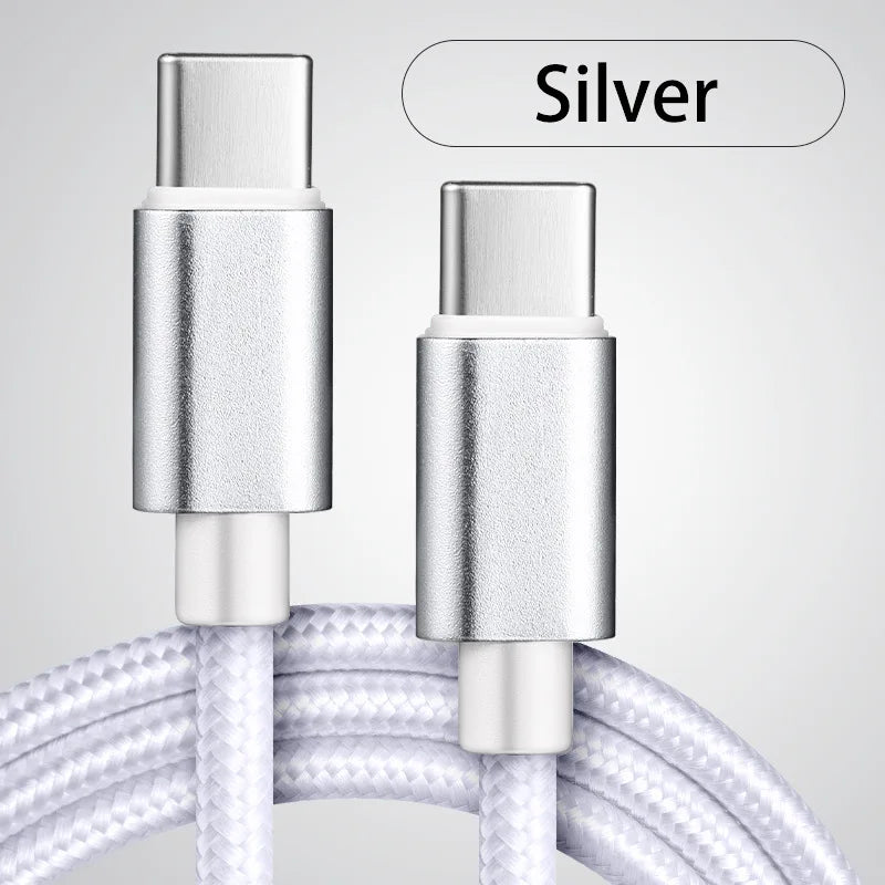 60W USB-C to USB-C Nylon Braided Fast Charging Cable 1m 3m USB-C Charging Cable Oasis Select Type-c to Type-c 1m
