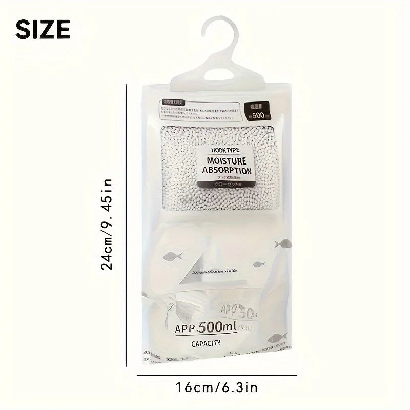 5 Large Dehumidification Bags, Moisture Absorbing, Breathable, Mold Proof, Used for Wardrobe and Household Dehumidification Oasis Select