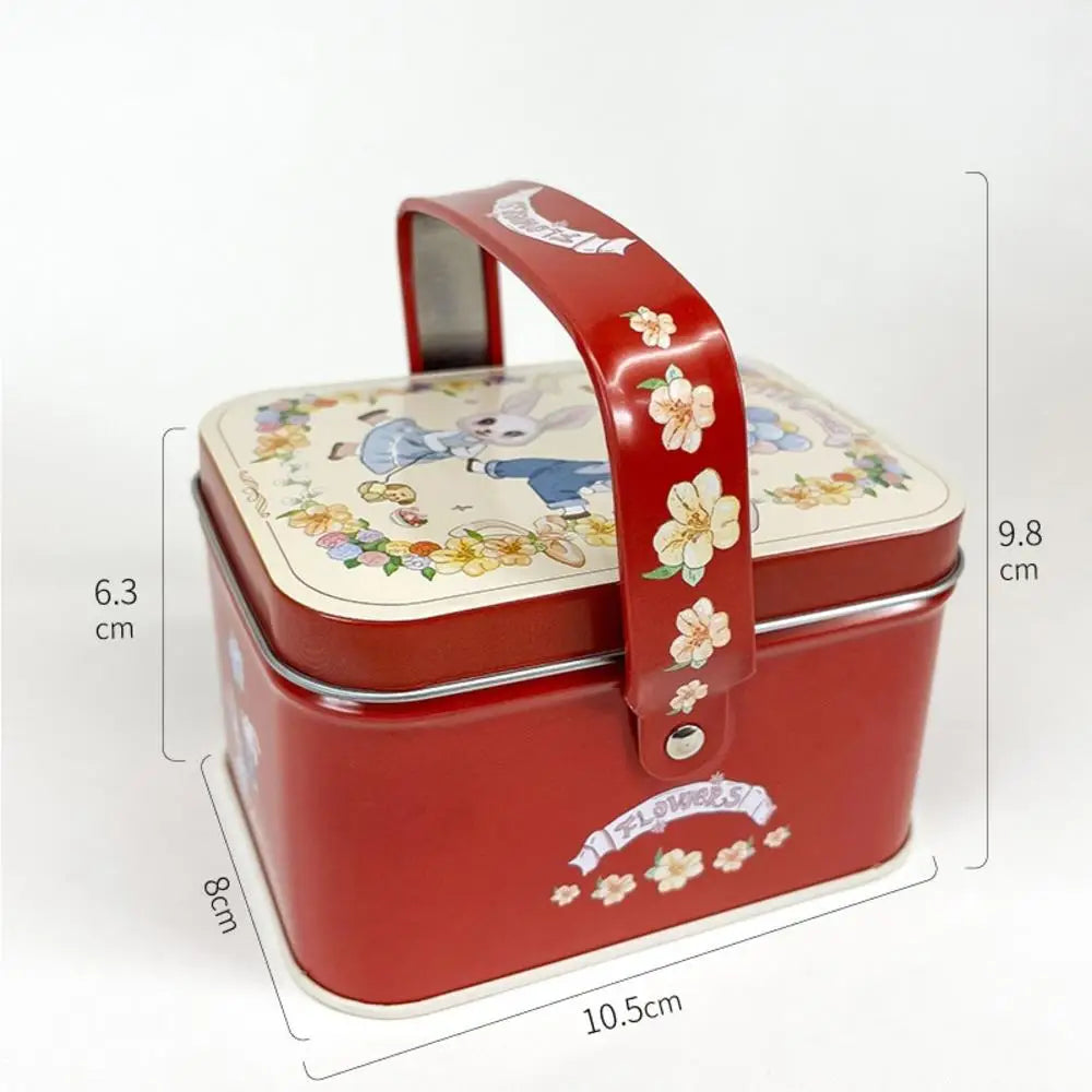 Tinplate Candy Box Kids Gifts Small Tin Box Cookie Box Portable Rabbit Gift Box for Birthday Wedding Party Decoration Oasis Select Balloon A Other