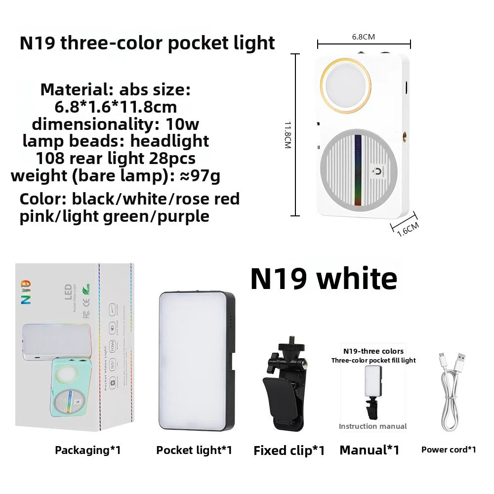 SHINEKNOT Magnetic LED Fill Light | Double-Sided Dimmable 10W