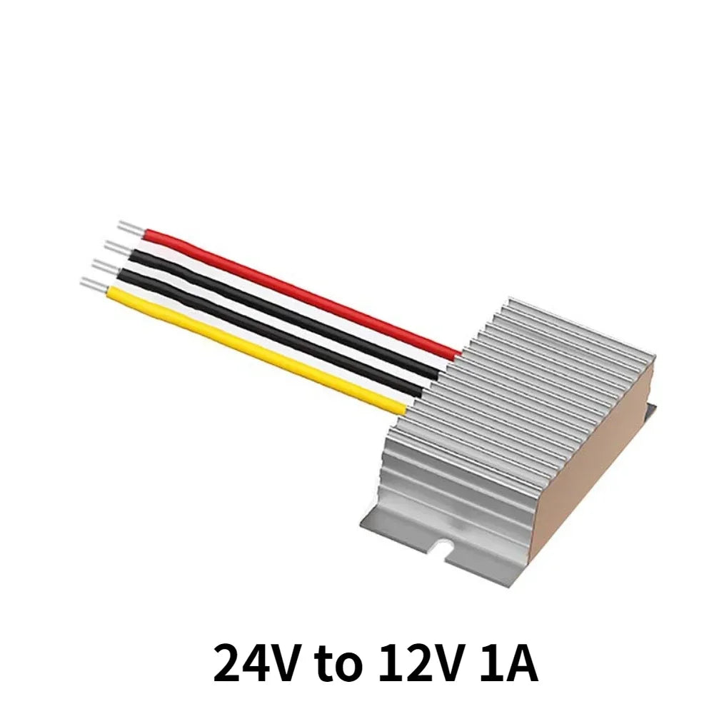 24V to 12V 1A-5A Buck Model Converter 60W Waterproof DC DC Step Down Model Power Converter Buck Voltage Regulator for Cars Oasis Select 24V to 12V 1A 24V(15-36V) 12V