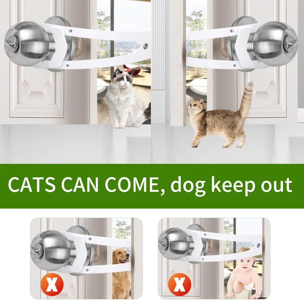 Pet Cat Door Holder Latch Prevents Dogs From Entering Plastic Adjustable Elastic Gate Lock Flex Latch Strap Keep Dog Out Oasis Select